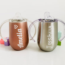 Load image into Gallery viewer, BabyBoss: Personalised Stainless Steel Sippy Cup