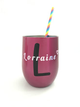 Load image into Gallery viewer, Come Wine With Me: Personalised Stainless Steel Wine/Beer/Cocktail Tumbler 350ml