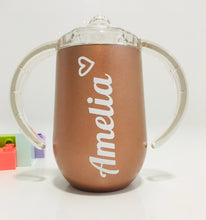 Load image into Gallery viewer, BabyBoss: Personalised Stainless Steel Sippy Cup