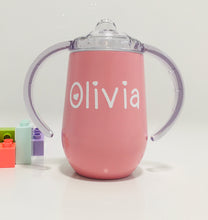 Load image into Gallery viewer, BabyBoss: Personalised Stainless Steel Sippy Cup