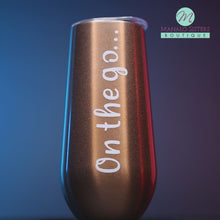 Load and play video in Gallery viewer, Tutie Flutey - Personalised Stainless Steel Flute/ Petite Thermal Travel Espresso Tumbler 175ml