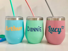 Load image into Gallery viewer, Come Sip With Me: Personalised Stainless Steel Tumbler With Silicone Straw
