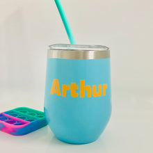 Load image into Gallery viewer, Come Sip With Me: Personalised Stainless Steel Tumbler With Silicone Straw
