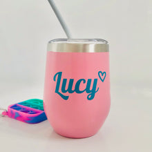 Load image into Gallery viewer, Come Sip With Me: Personalised Stainless Steel Tumbler With Silicone Straw
